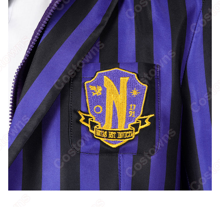 ウェンズデー エイジャックス・ペトロポラス コスプレ衣装 ネヴァーモア学園 制服-8