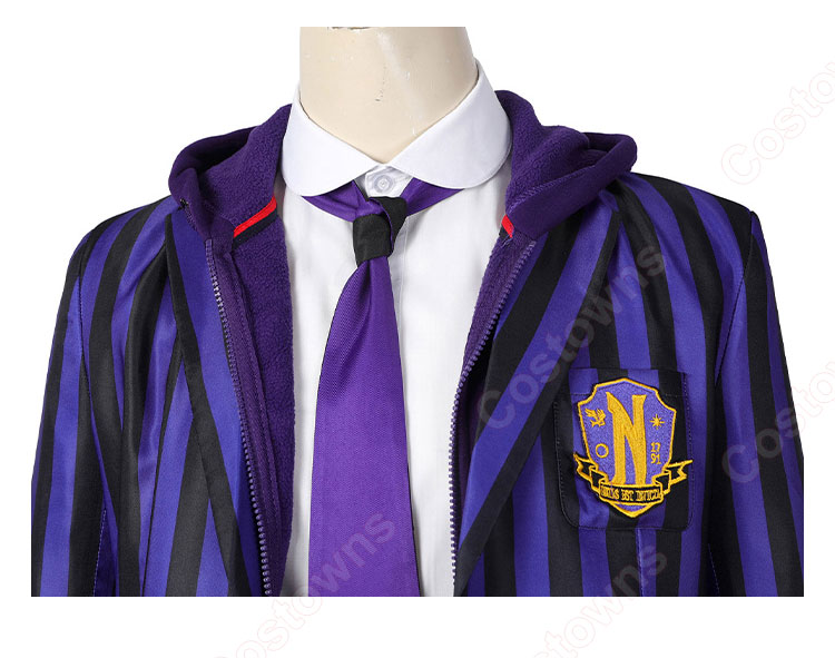 ウェンズデー エイジャックス・ペトロポラス コスプレ衣装 ネヴァーモア学園 制服-5