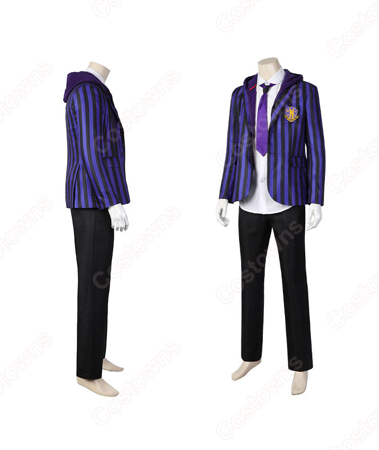 ウェンズデー エイジャックス・ペトロポラス コスプレ衣装 ネヴァーモア学園 制服-3