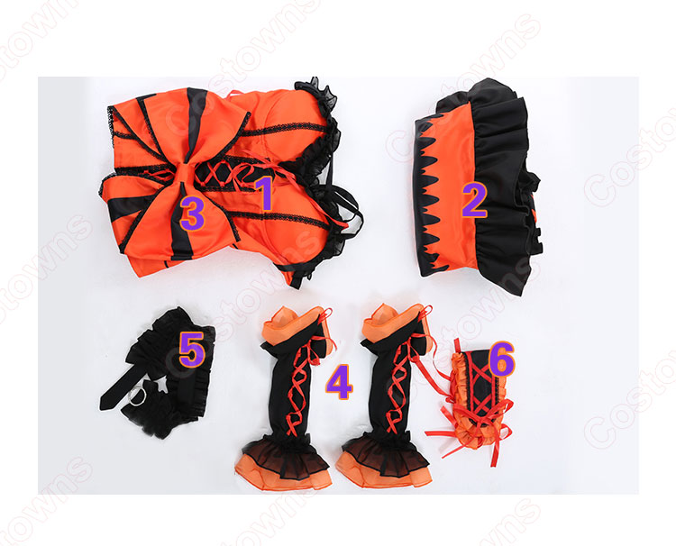 時崎狂三 コスプレ衣装 『デート・ア・ライブ』 最悪の精霊 ドレス cosplay 仮装 変装-3