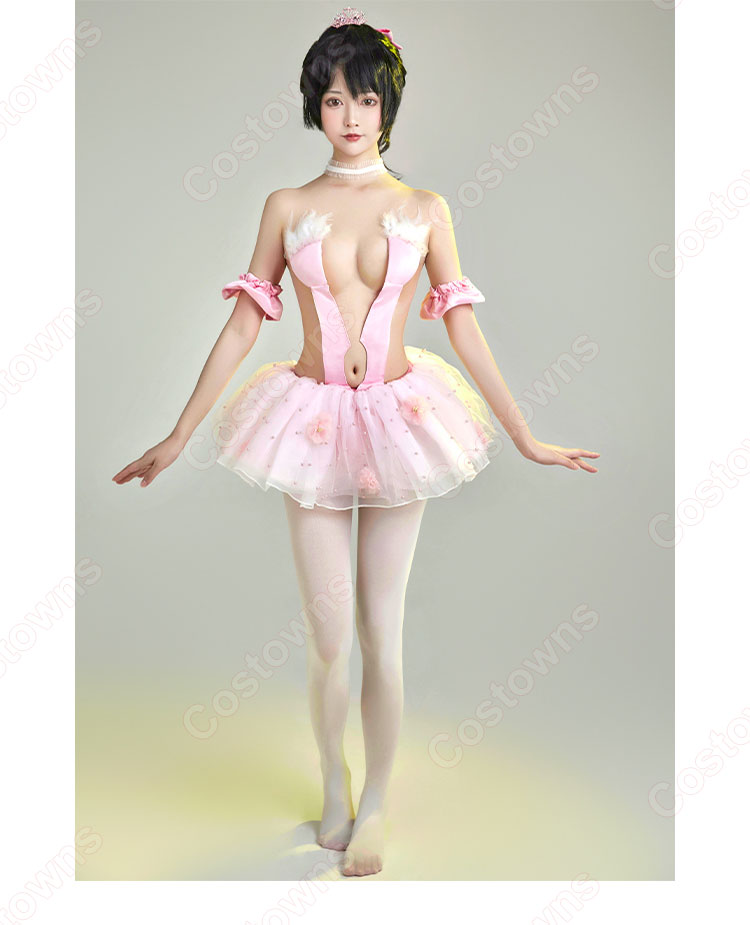 フラミンゴバレエ団 ポニーテールの子 コスプレ衣装 バレエ衣装-2