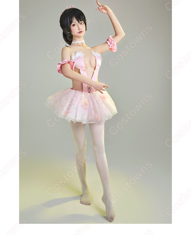 フラミンゴバレエ団 ポニーテールの子 コスプレ衣装 バレエ衣装-4