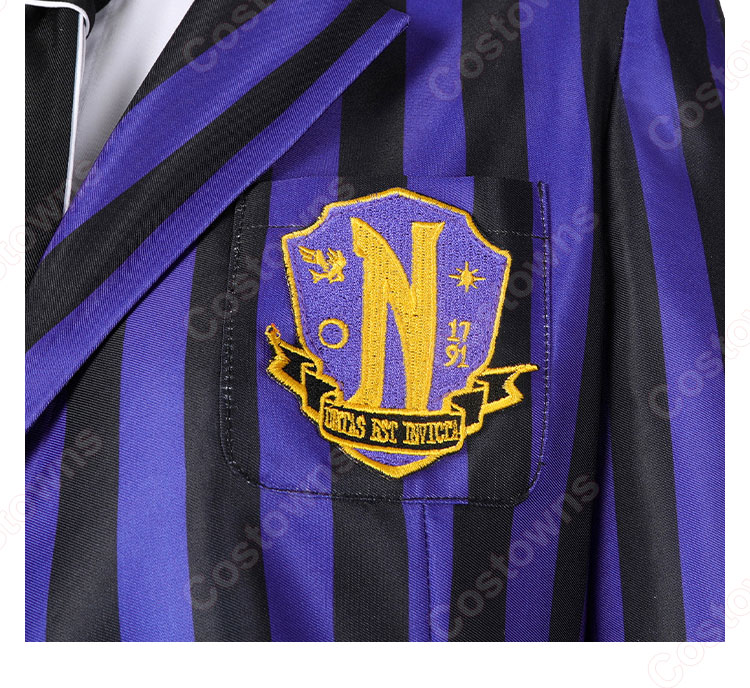 ウェンズデー ビアンカ・バークレー コスプレ衣装 ネヴァーモア学園 制服-7