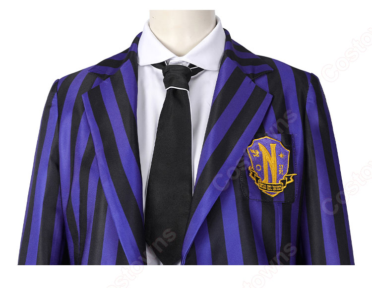 ウェンズデー ビアンカ・バークレー コスプレ衣装 ネヴァーモア学園 制服-4