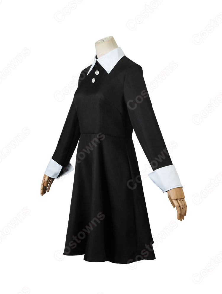 ウェンズデー・アダムス コスプレ衣装 黒ワンピース 劇場版アニメ 『アダムス・ファミリー』 cosplay 仮装 変装-3
