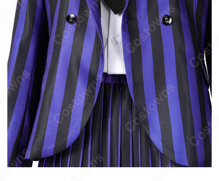 ウェンズデー ビアンカ・バークレー コスプレ衣装 ネヴァーモア学園 制服-6