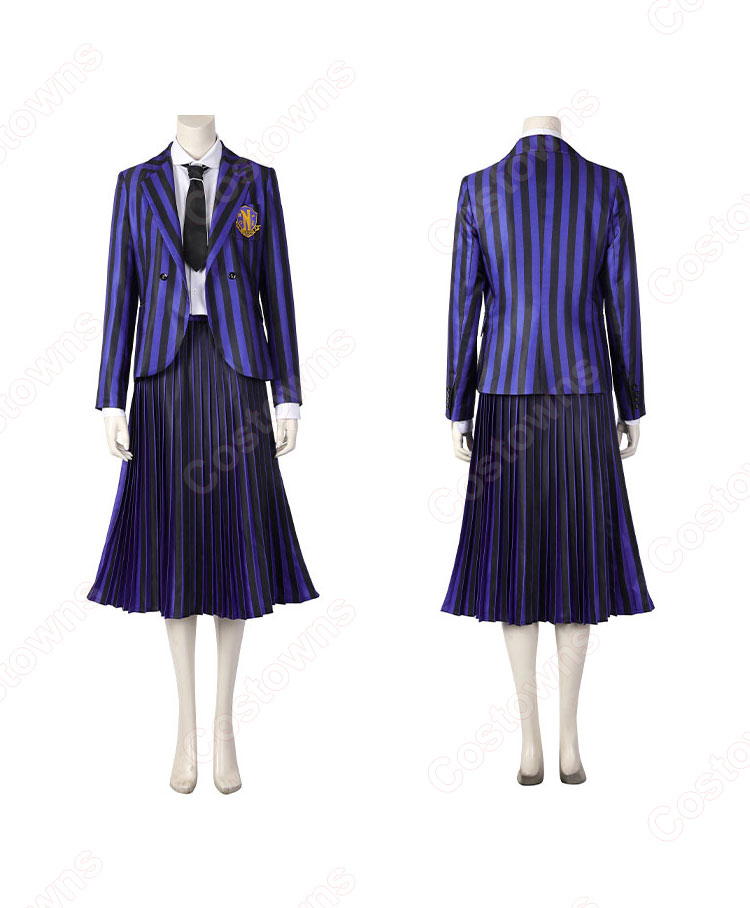 ウェンズデー ビアンカ・バークレー コスプレ衣装 ネヴァーモア学園 制服-2