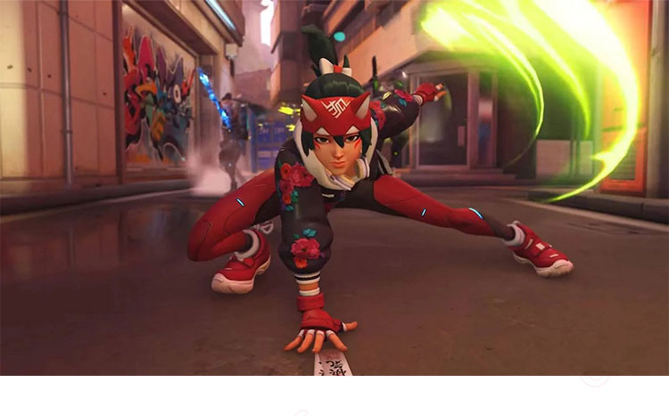 オーバーウォッチ2 キリコ コスプレ衣装 巫女 cosplay 仮装 変装-1