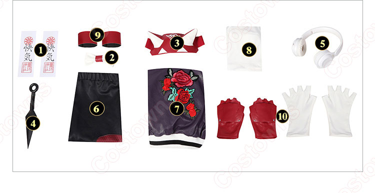 オーバーウォッチ2 キリコ コスプレ衣装 巫女 cosplay 仮装 変装-16