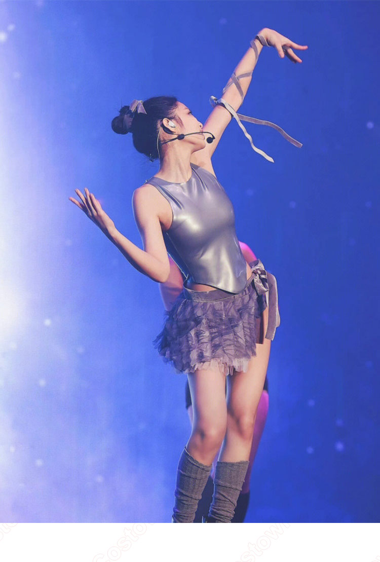 BLACKPINK ジェニー ジャズダンス衣装 韓国 アイドル バレエ風衣装 ダンス服-3