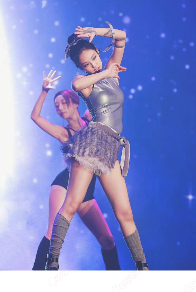 BLACKPINK ジェニー ジャズダンス衣装 韓国 アイドル バレエ風衣装 ダンス服-4