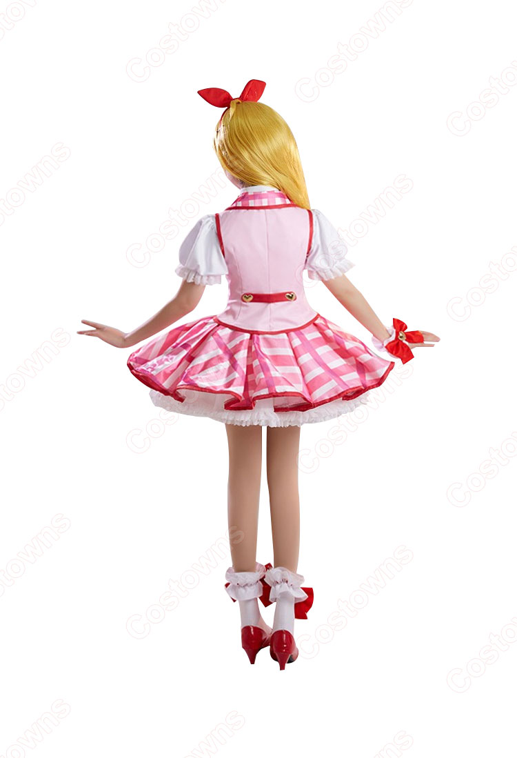 アイカツ! 星宮いちご コスプレ衣装 ピンクステージコーデドレス-4