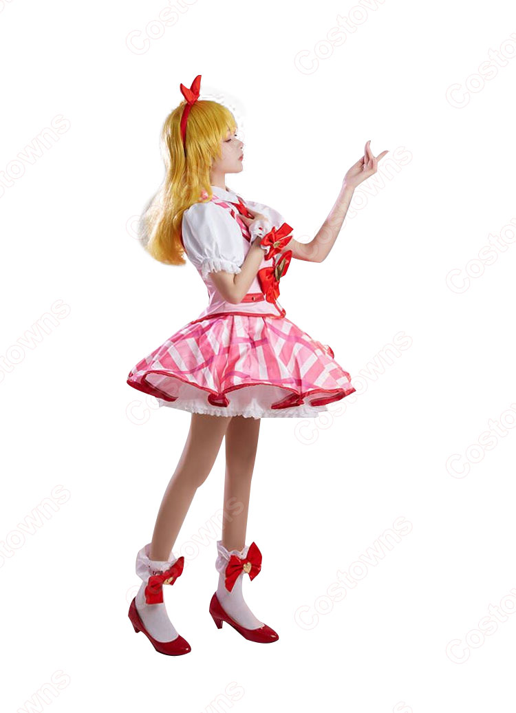 アイカツ! 星宮いちご コスプレ衣装 ピンクステージコーデドレス-3