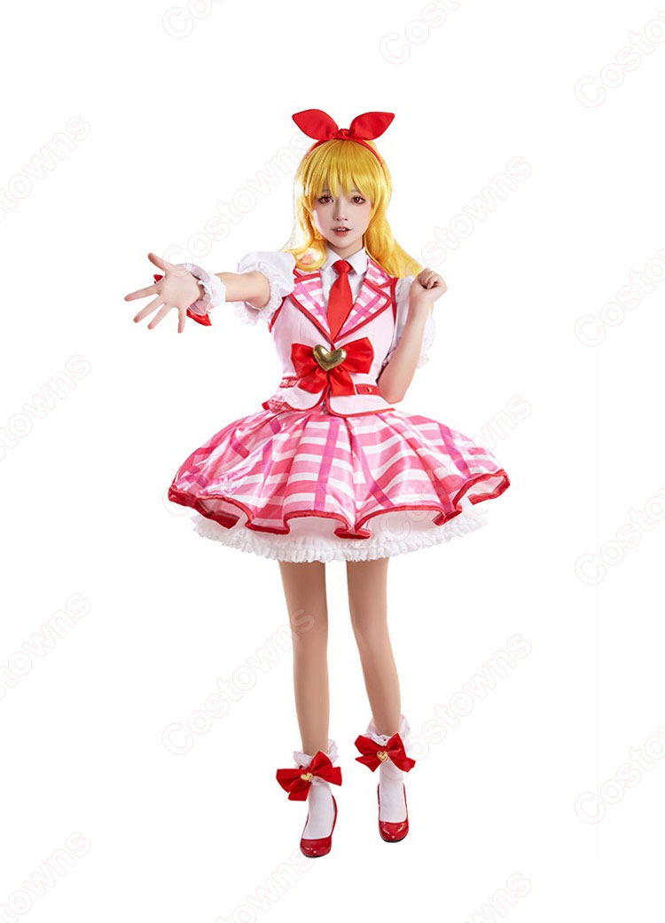 アイカツ! 星宮いちご コスプレ衣装 ピンクステージコーデドレス-2