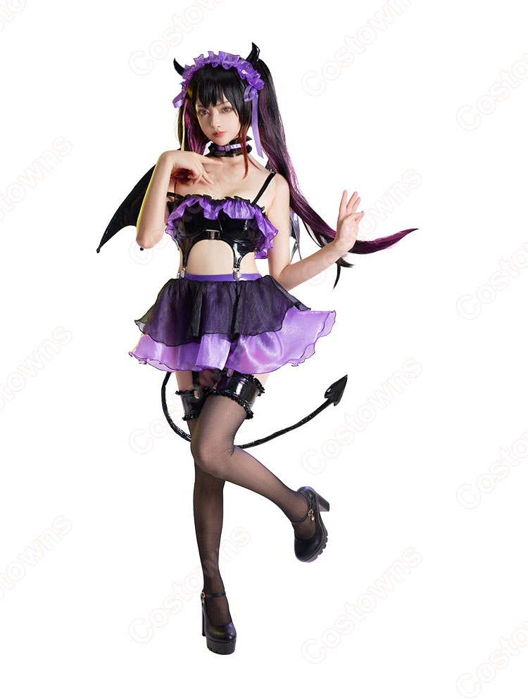 時崎狂三 ビキニ風 小悪魔 コスプレ衣装 『デート・ア・ライブ』 cosplay 仮装 変装-10