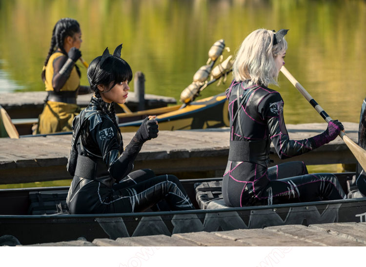 ウェンズデー・アダムス コスプレ衣装 全身タイツ-1