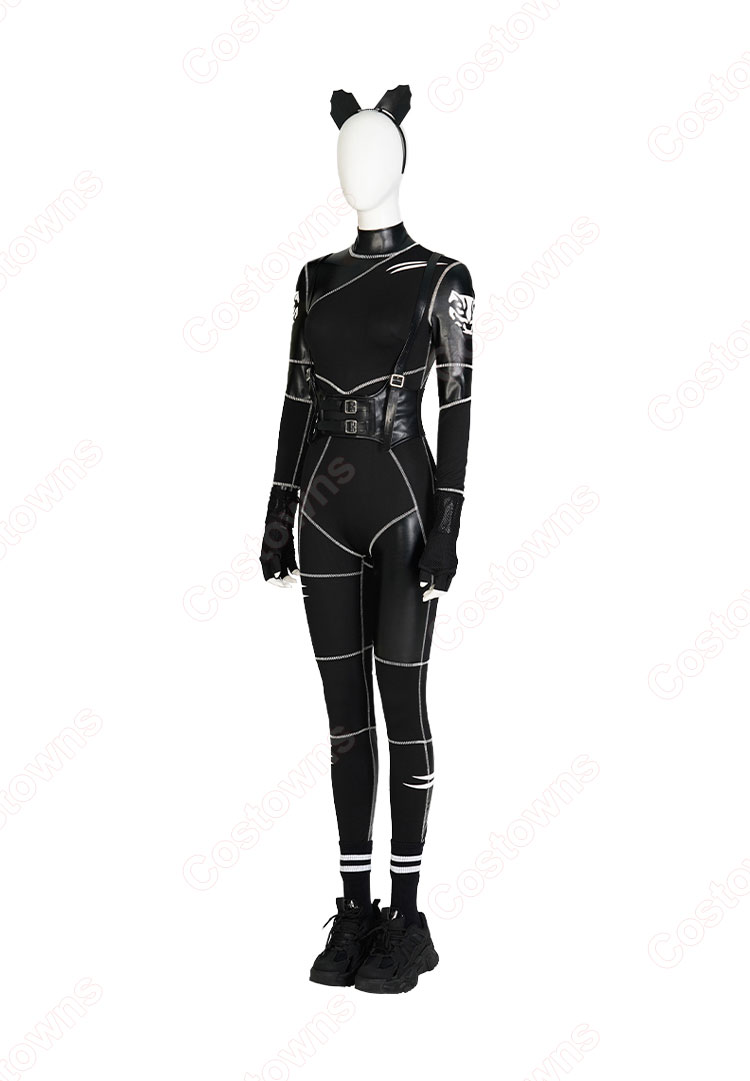 ウェンズデー・アダムス コスプレ衣装 全身タイツ-4