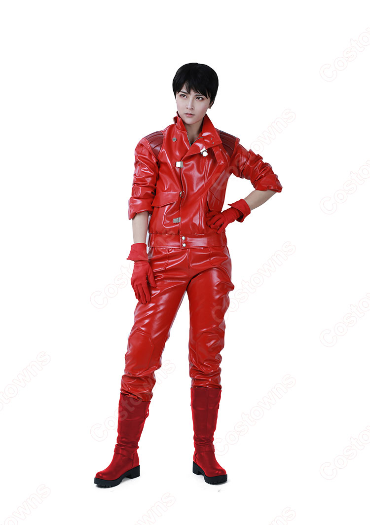 大人気新品 AKIRA 金田正太郎 レザー PU レーシングスーツ コスプレ衣装 コスプレ衣装