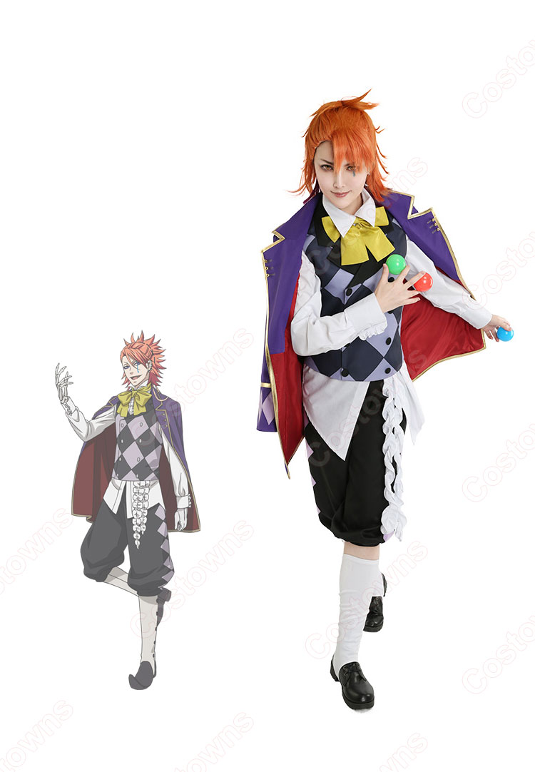 黒執事 ジョーカー コスプレ衣装 アニメ 『黒執事 Book of Circus』 ノアの方舟サーカス cosplay 仮装 変装-1