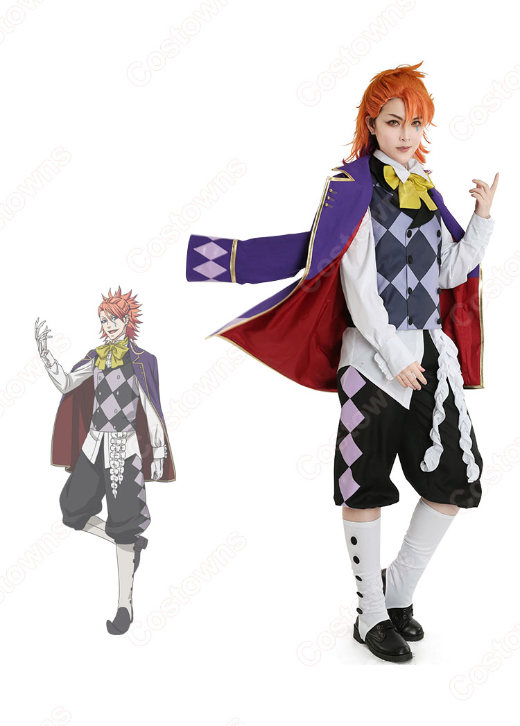 黒執事 ジョーカー コスプレ衣装 アニメ 『黒執事 Book of Circus』 ノアの方舟サーカス cosplay 仮装 変装-3