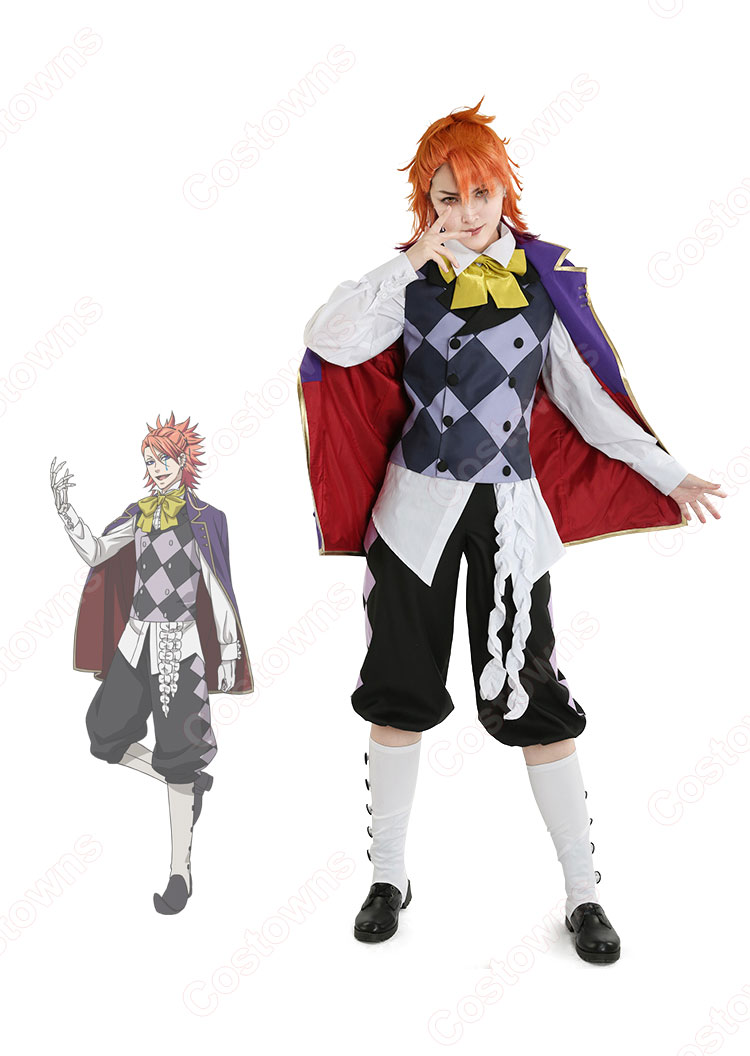 黒執事 ジョーカー コスプレ衣装 アニメ 『黒執事 Book of Circus』 ノアの方舟サーカス cosplay 仮装 変装-5