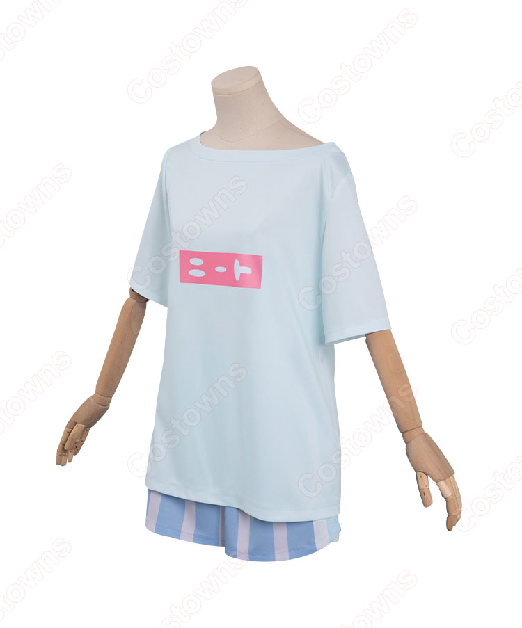 お兄ちゃんはおしまい! 緒山まひろ 部屋着Ver コスプレ衣装(Tシャツ、ショートパンツ)-2