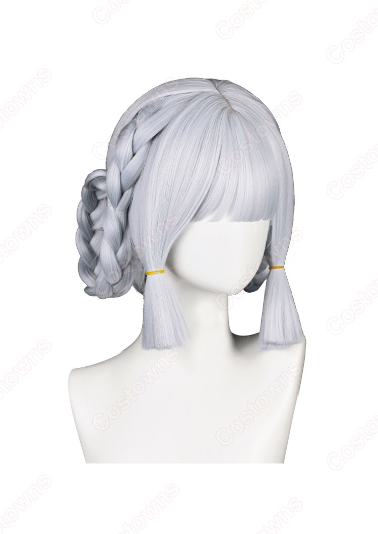 原神 神里綾華 花時に訪れた手紙 コスプレウィッグ-3