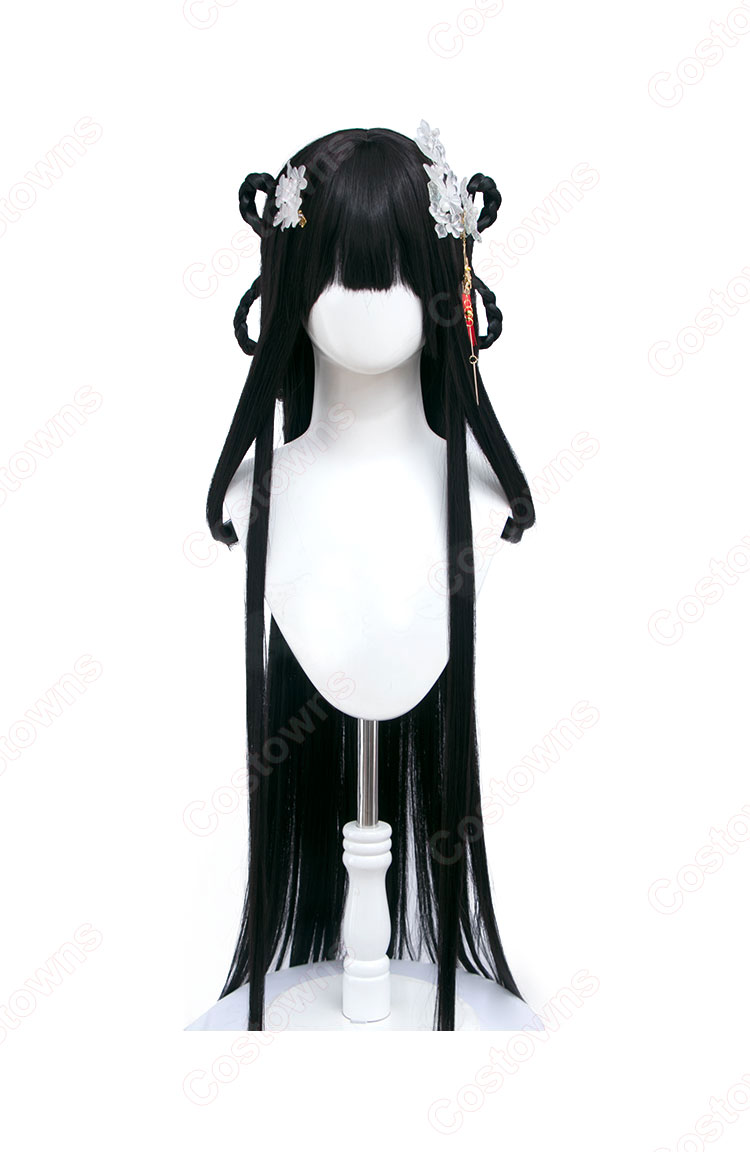 アズールレーン 逸仙(イーシェン) 螓首蛾眉 コスプレウィッグ-2