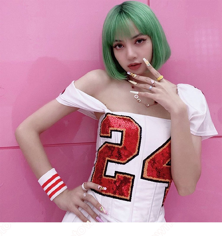 BLACKPINK リサ ジャズダンス衣装 「Ice Cream」 MVダンス服 変装 韓国 アイドルスタイル衣装 コスプレ衣装 ステージ衣装 ジャズ団体服-2