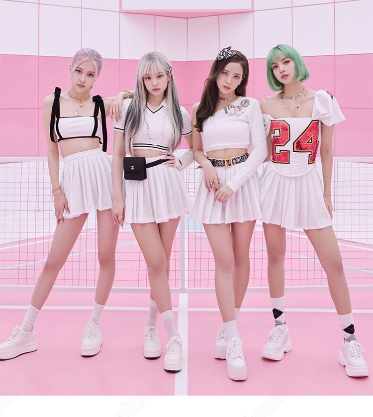 BLACKPINK ロゼ ジャズダンス衣装 「Ice Cream」 MVダンス服 変装 韓国 アイドルスタイル衣装 コスプレ衣装 セクシーな ステージ衣装 ジャズ団体服-1