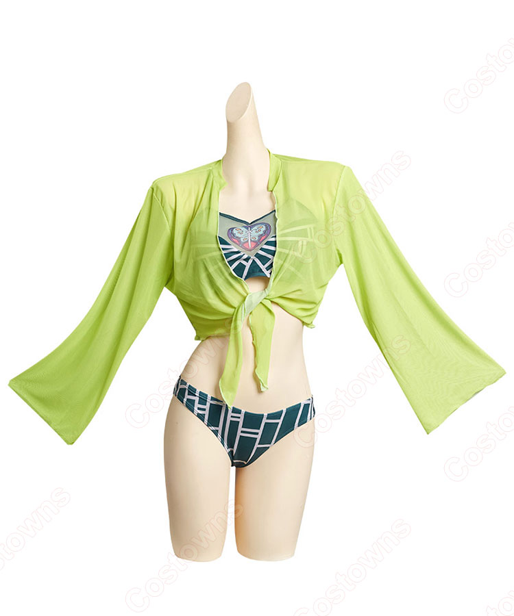 二次創作 ジョジョの奇妙な冒険 空条徐倫 水着 コスプレ衣装-1