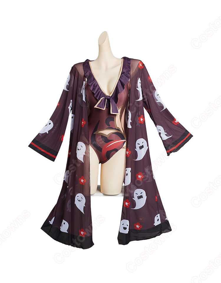 二次創作 原神 フータオ(胡桃) 水着 コスプレ衣装-1