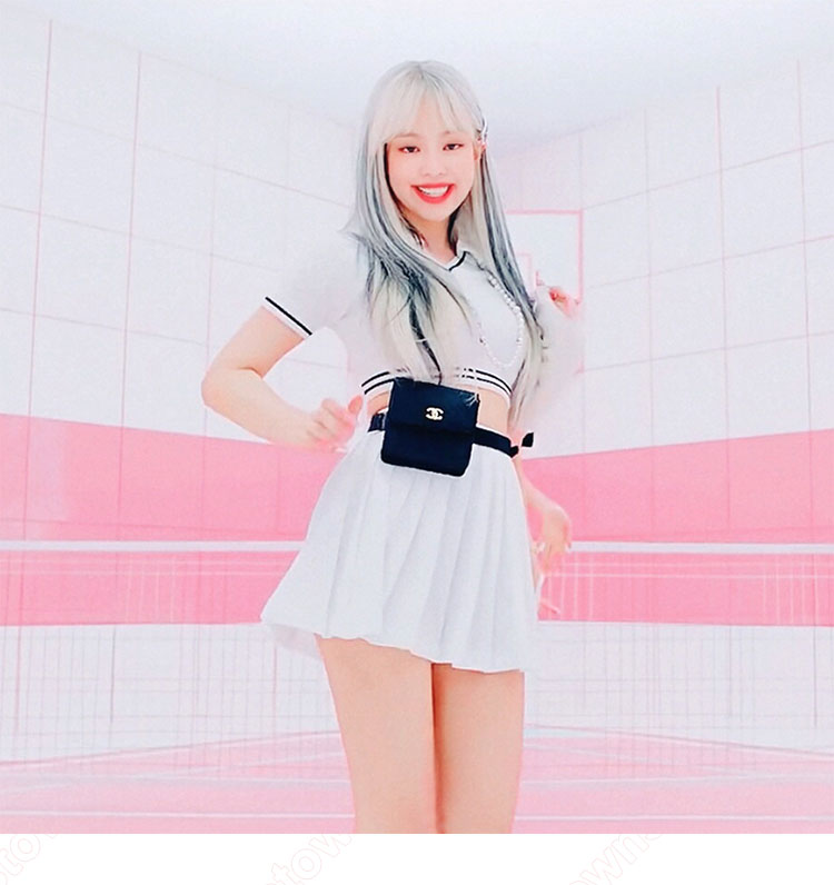BLACKPINK ジェニー ジャズダンス衣装 「Ice Cream」 MVダンス服 変装 韓国 アイドルスタイル衣装 コスプレ衣装 ステージ衣装 ジャズ団体服-2