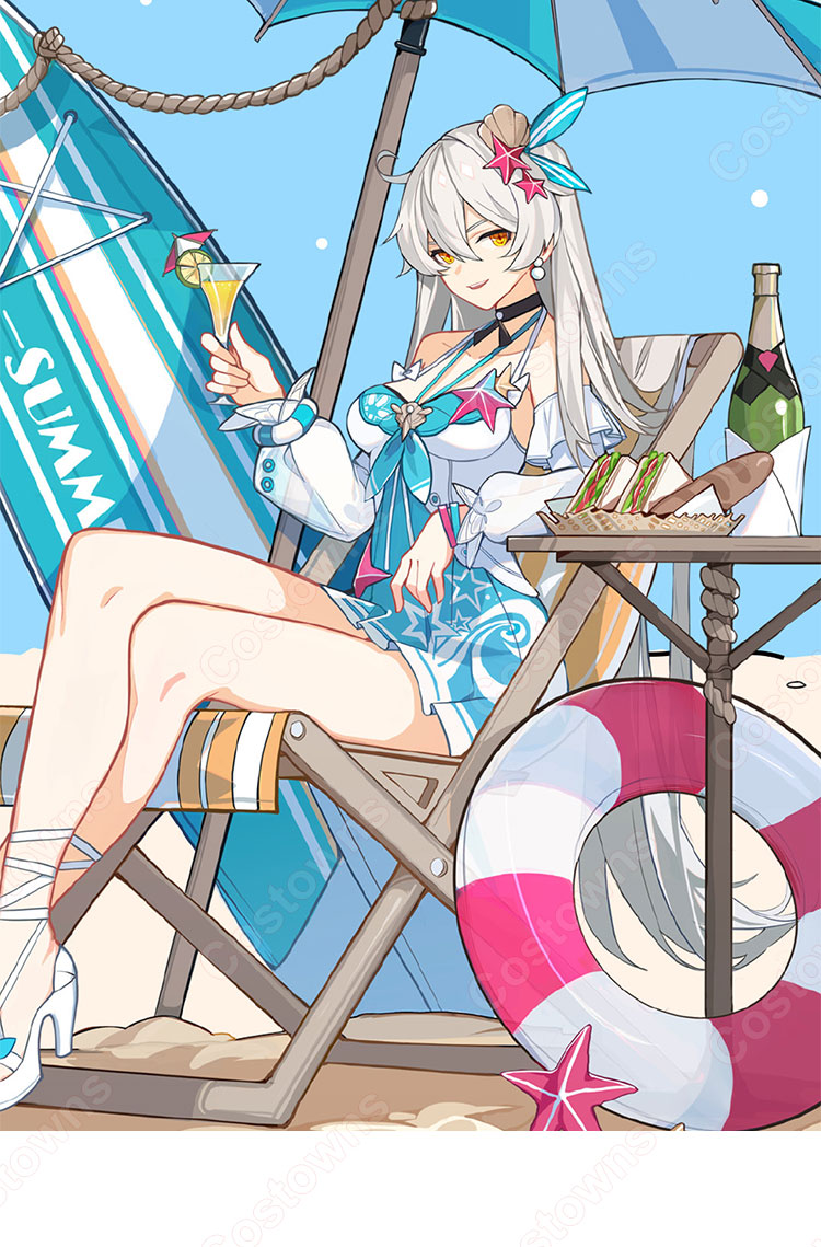 崩壊3rd キアナ・カスラナ 空の律者・バカンス(T) コスプレ衣装 水着-1