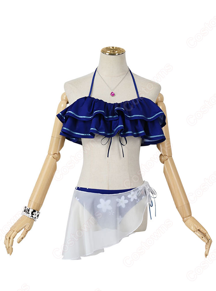 スクフェス 葉月恋 水着 コスプレ衣装 『ラブライブ！ スクールアイドルフェスティバル』 Liella! サニーオーシャン編 夏の思い出 cosplay 仮装 変装-1