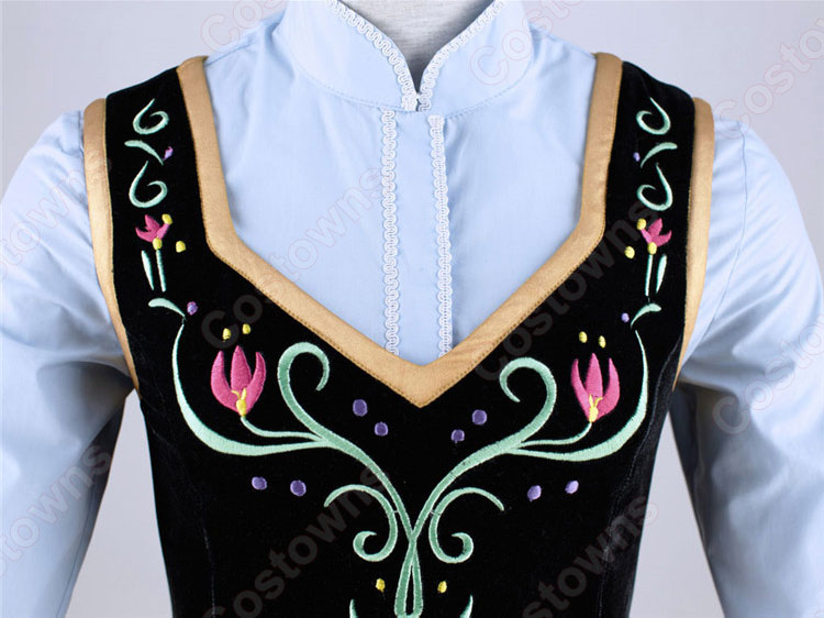 アナ雪 アナ コスプレ衣装 映画 『アナと雪の女王』 コスプレ ディズニープリンセス 子供用 大人用 ハロウィン 仮装 変装-13