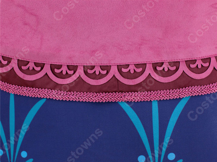 アナ雪 アナ コスプレ衣装 映画 『アナと雪の女王』 コスプレ ディズニープリンセス 子供用 大人用 ハロウィン 仮装 変装-12