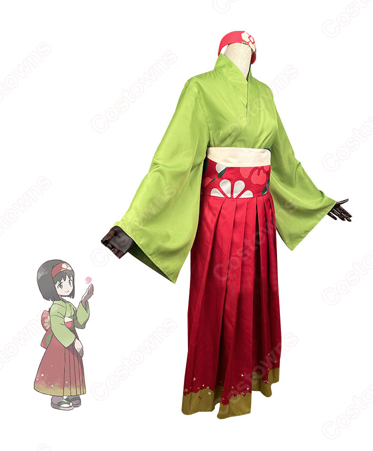 ポケットモンスター エリカ 和服 コスプレ衣装-2