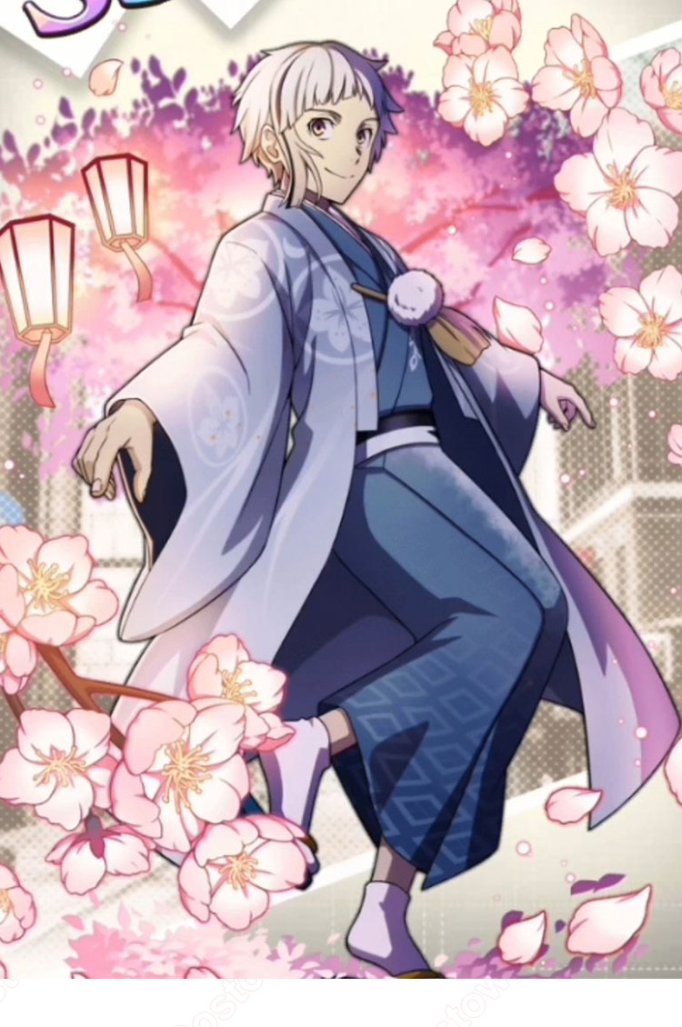 文豪ストレイドッグス 迷ヰ犬怪奇譚 夜桜遊歩 中島敦 コスプレ衣装-1