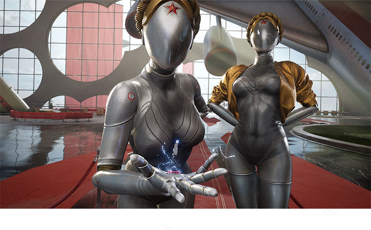 Atomic Heart ロボット 双子 レフト ライト コスプレ衣装-1