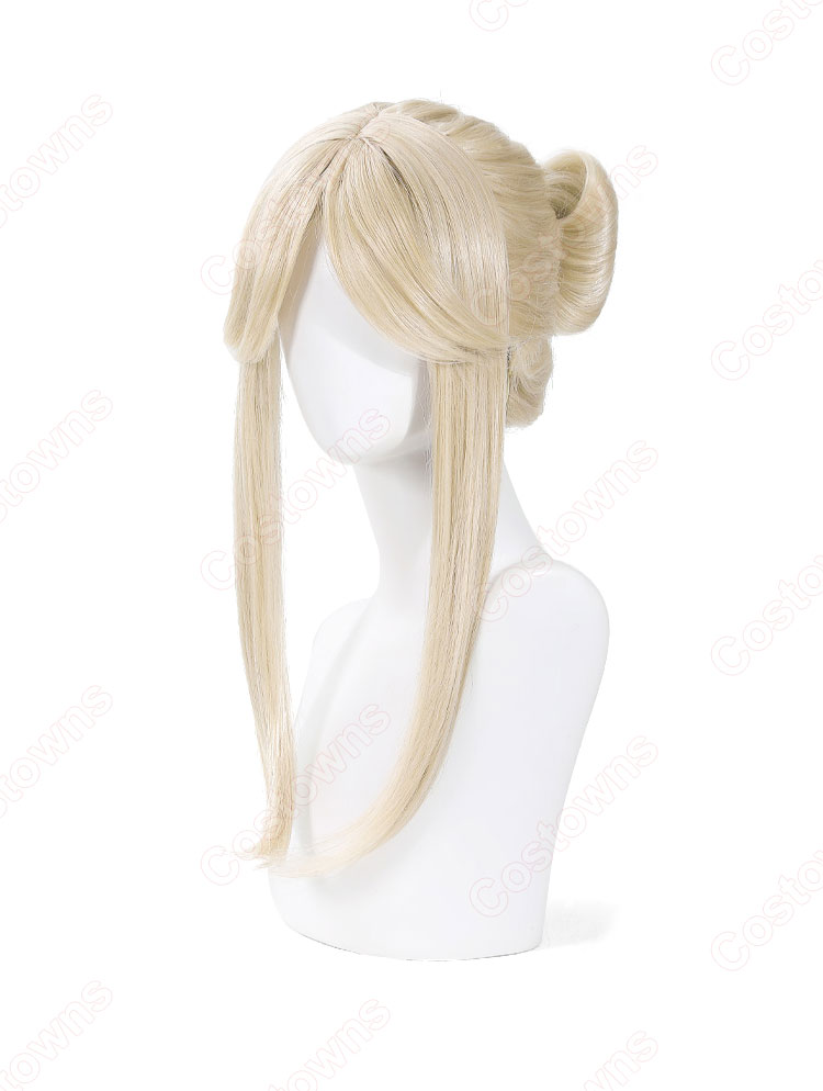 原神×ピザハット 凝光(ギョウコウ) コスプレウィッグ-3