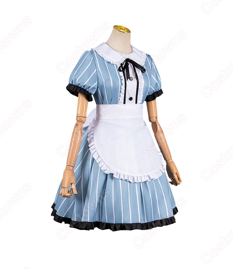 女神のカフェテラス メイド服 鶴河秋水 月島流星 小野白菊 鳳凰寺紅葉 幕澤桜花 コスプレ衣装-3