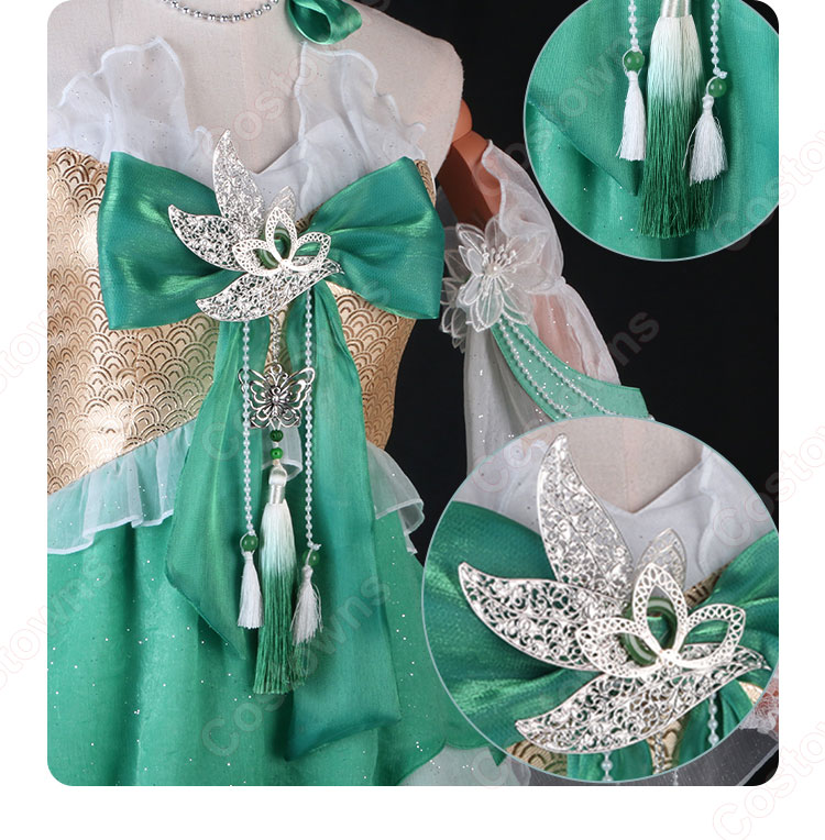 Naraka: Bladepoint 紫萍 春雪 コスプレ衣装-7