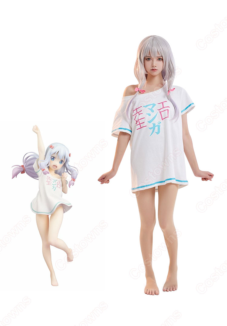 エロマンガ先生 和泉紗霧 コスプレ衣装 Tシャツ-1