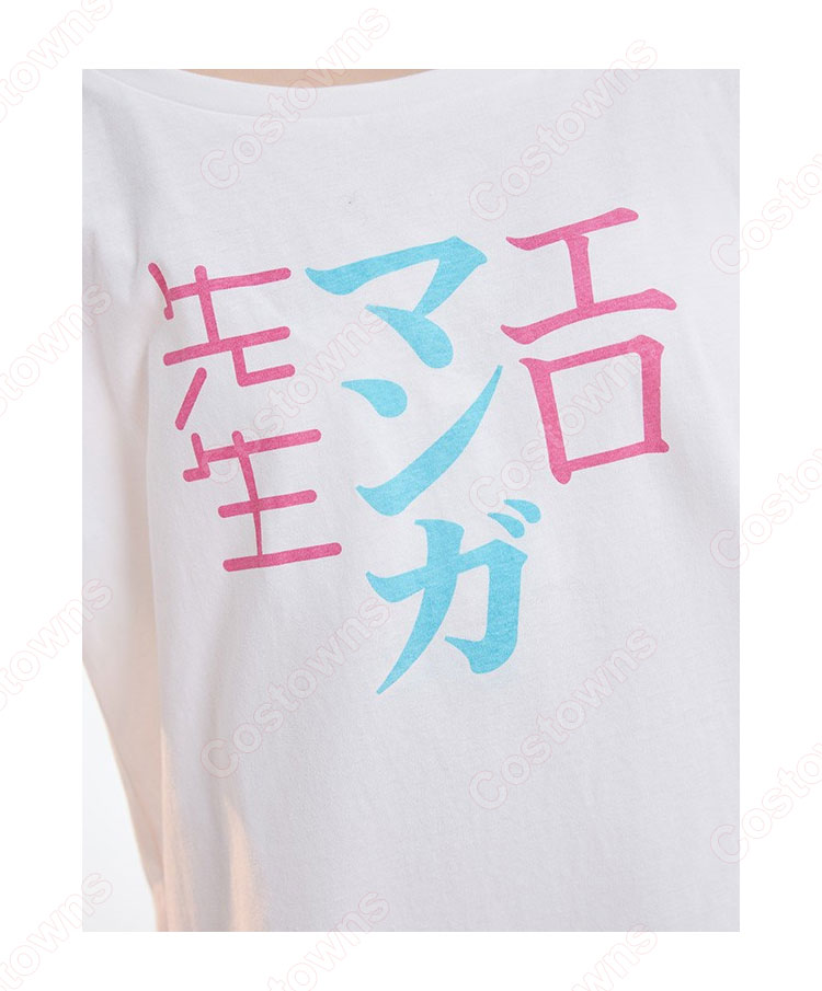 エロマンガ先生 和泉紗霧 コスプレ衣装 Tシャツ-5