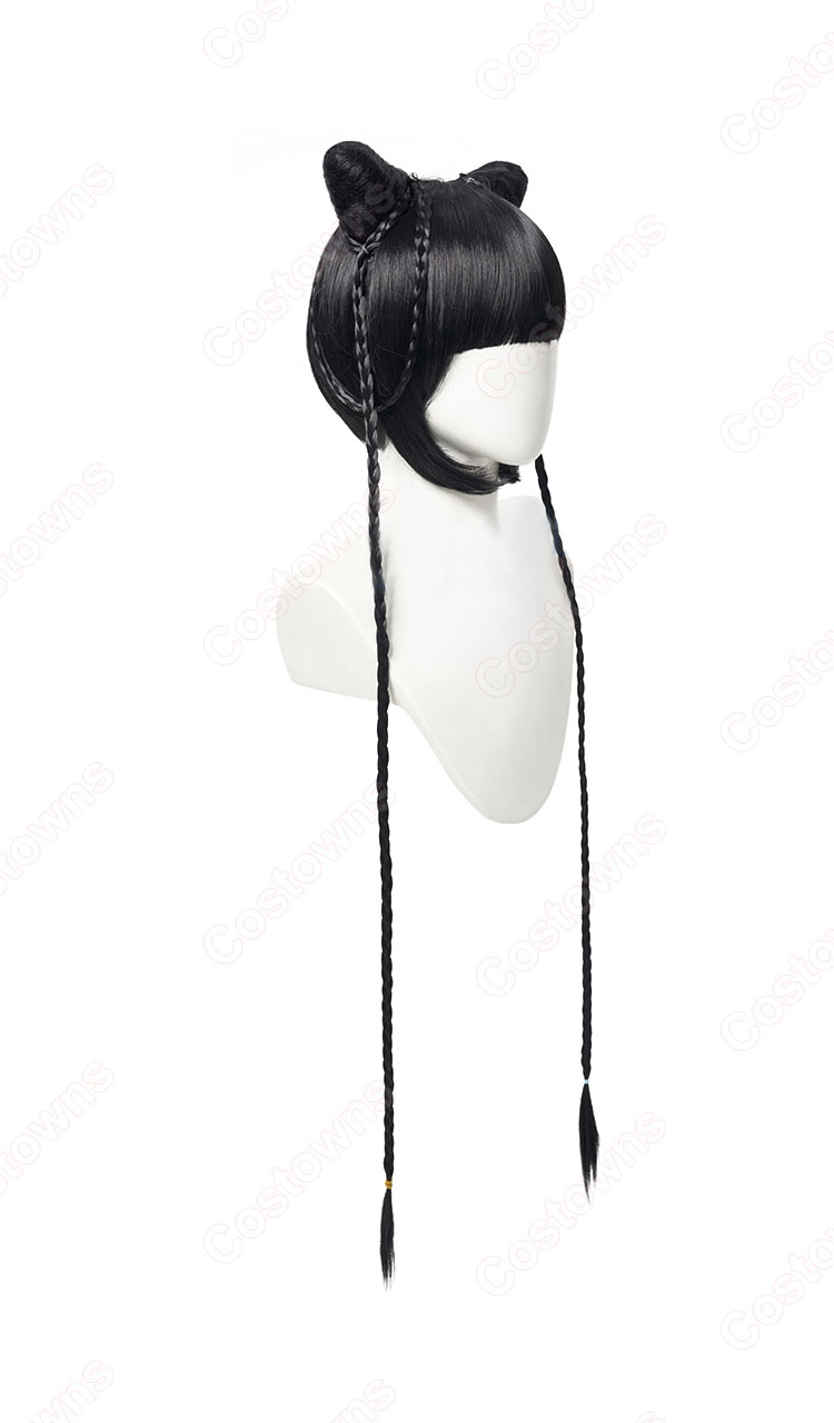 黒執事 劉の義妹 藍猫 コスプレウィッグ-2