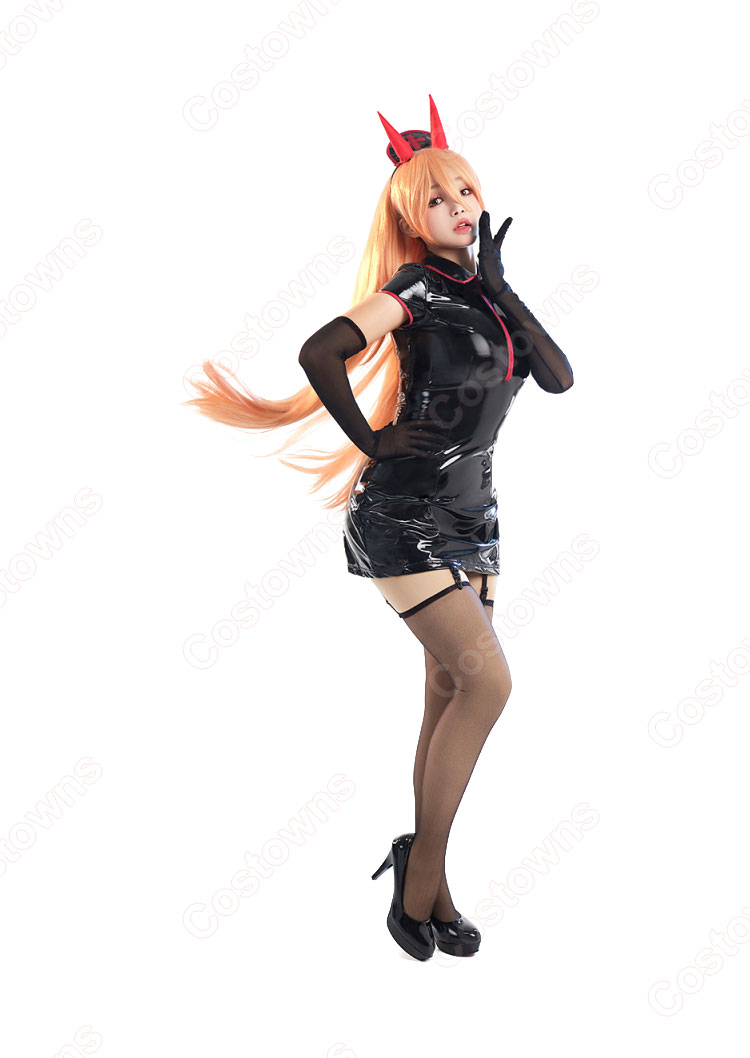 チェンソーマン マキマ パワー コスプレ衣装 黒 ナース服-3