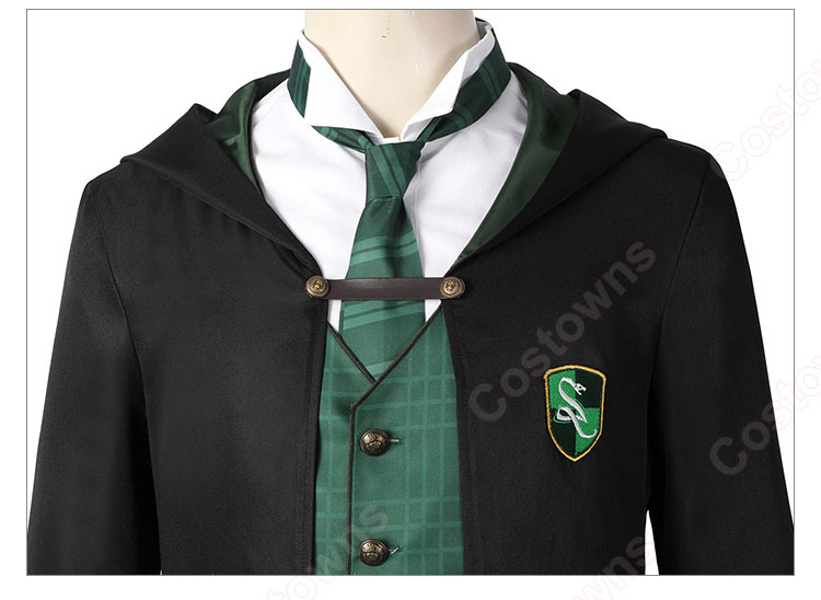 ホグワーツ・レガシー スリザリン 男子生徒 制服 コスプレ衣装 ホグワーツ魔法魔術学校のローブ-3