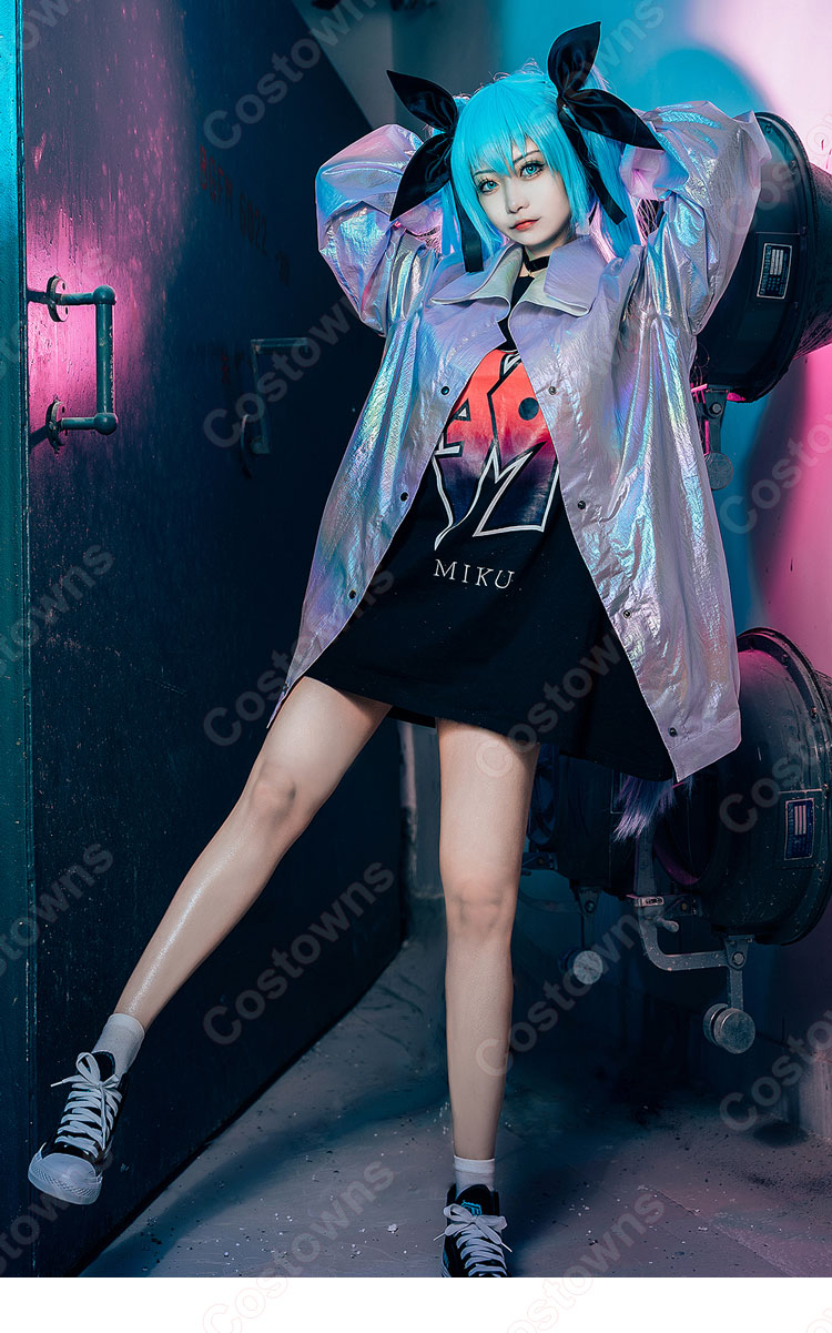 初音ミク ストリートファッション風 コスプレ衣装-8