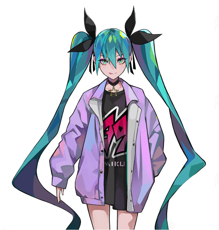 初音ミク ストリートファッション風 コスプレ衣装-1